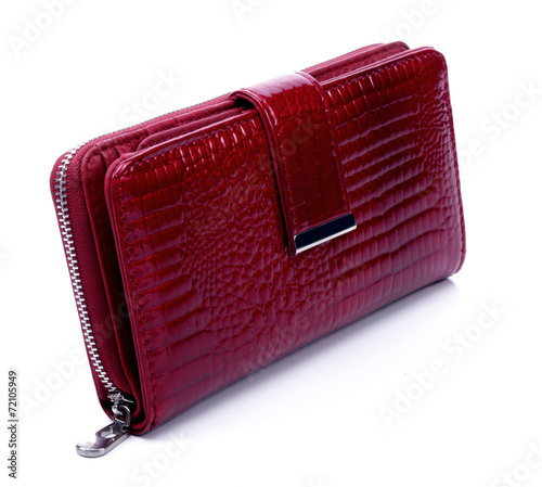 Women's maroon leather wall...