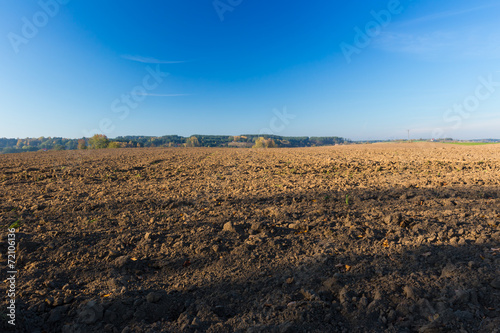 plowed field landscape