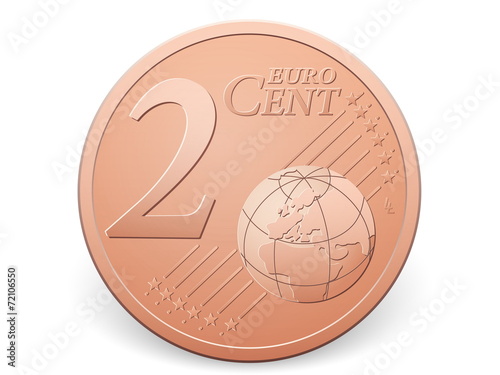two euro cent coin