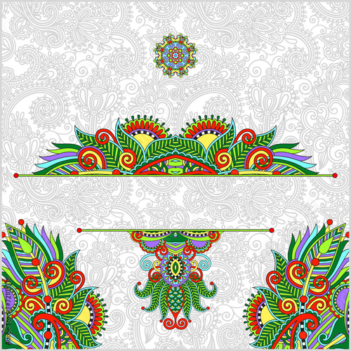 invitation card with neat ethnic background, royal ornamental de