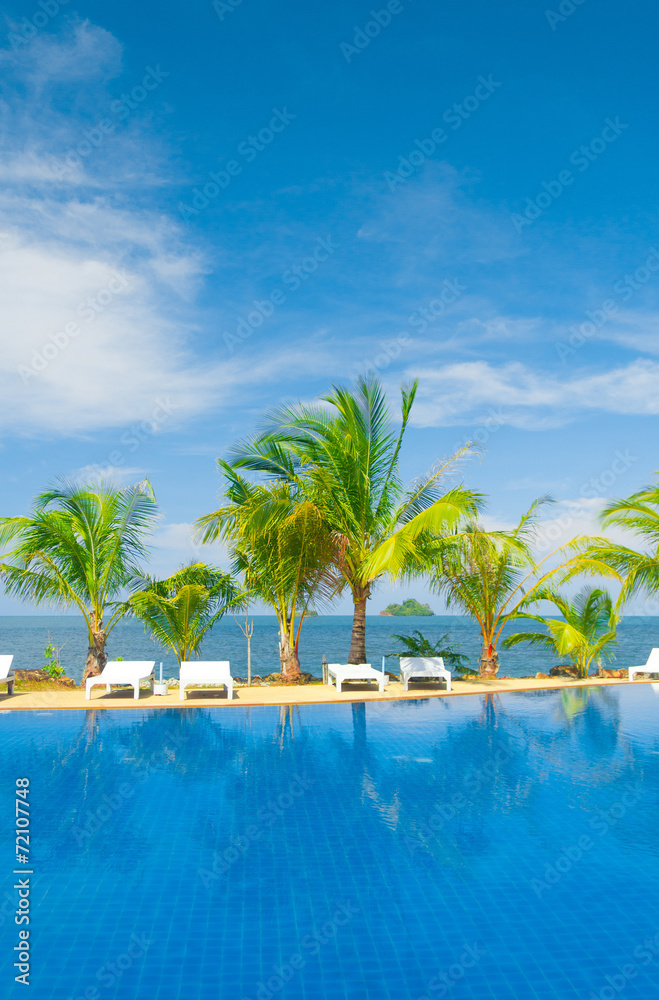 Naklejka premium Romantic Villa Blue Luxury