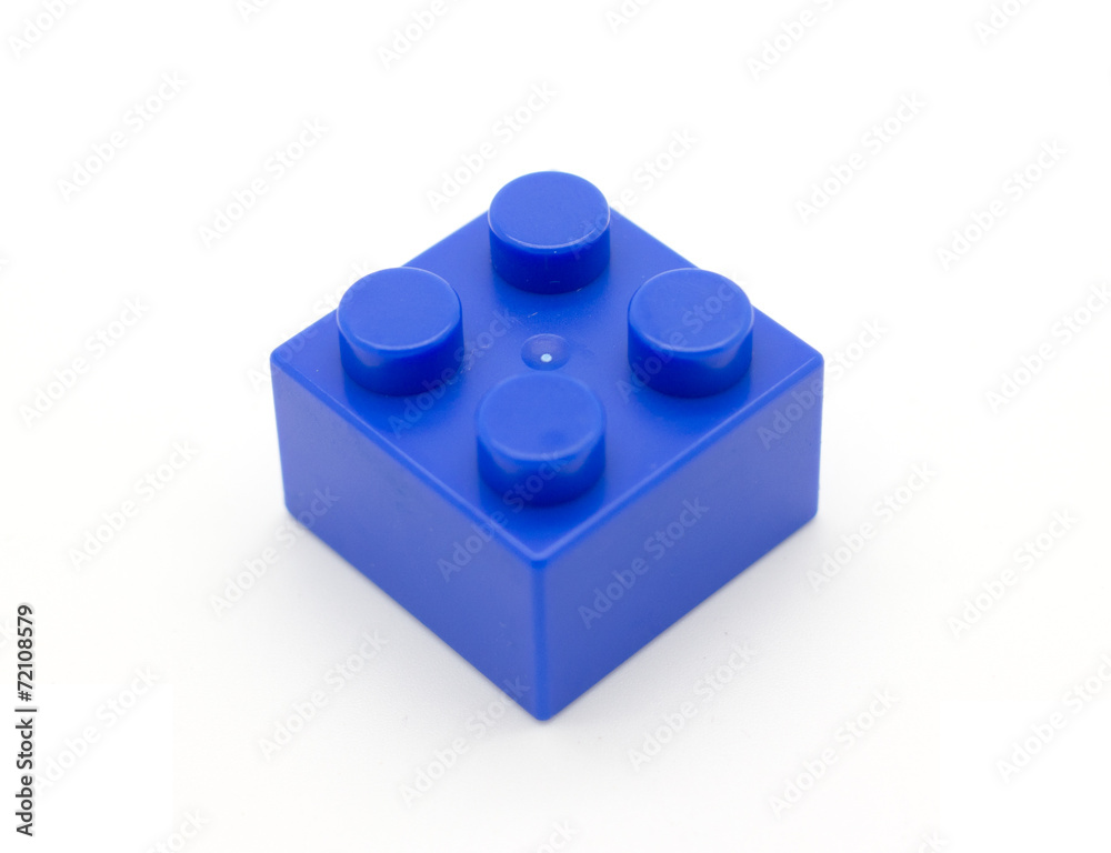 Plastic building blocks isolated on white background Plastic building blocks isolated on white background