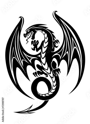 Wallpaper Mural Black dragon Torontodigital.ca