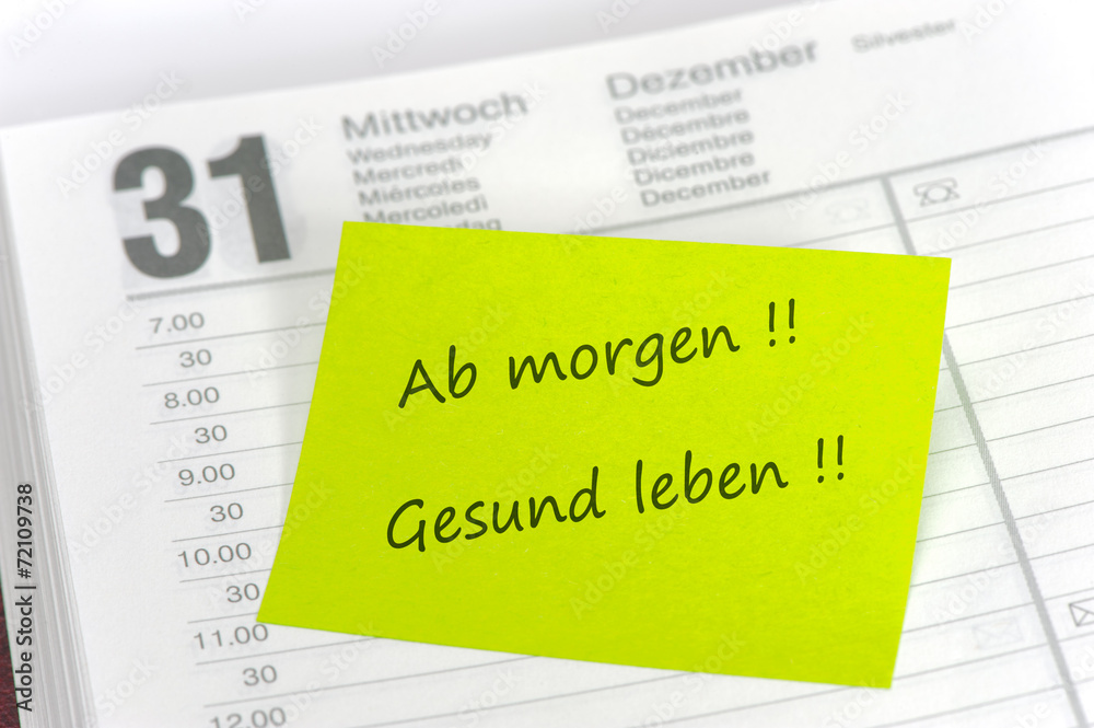 Gute Vorsätze für Neujahr 2015 im Kalender Gute Vorsätze für Neujahr 2015 im Kalender