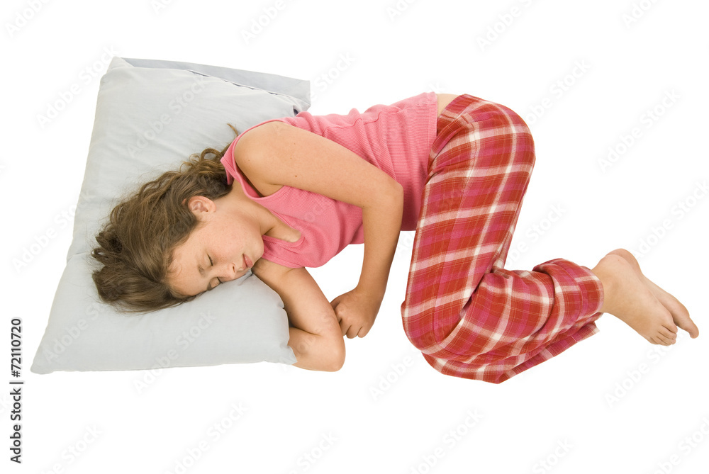 Little Girl Sleeping in Fetal Position Stock Photo Adobe Stock