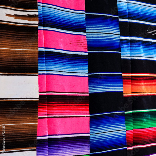 Colorful Mayan Blankets for Sale in Mexico