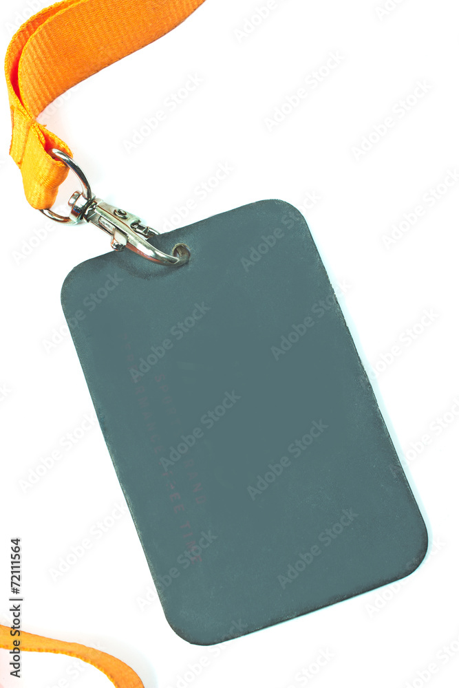 Fototapeta premium Blank ID card tag isolated on white