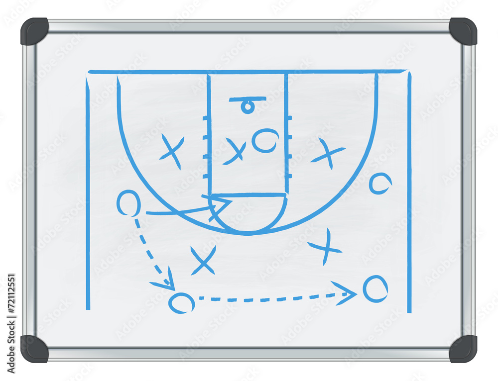 Obraz premium whiteboard basketball