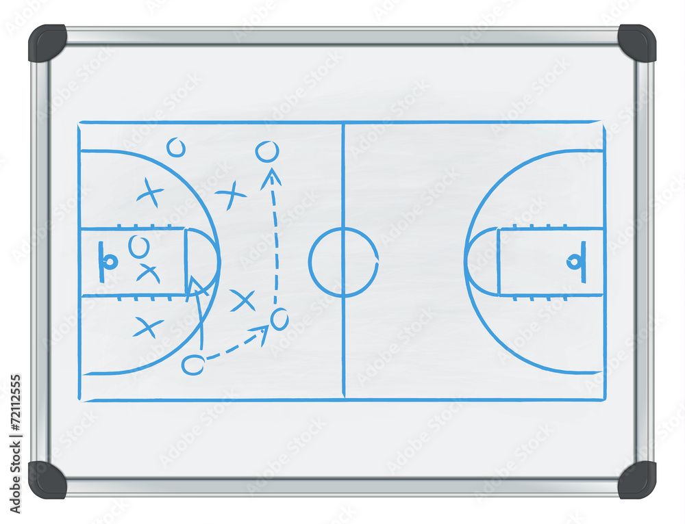 Fototapeta premium whiteboard basketball