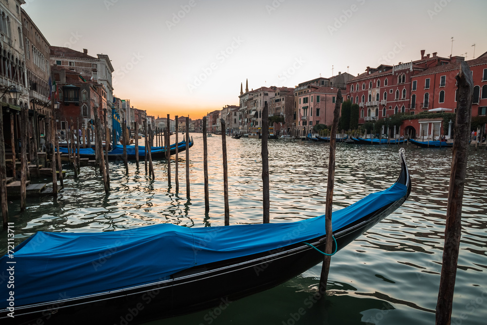 Sunrise in Venice on the Grand Canal