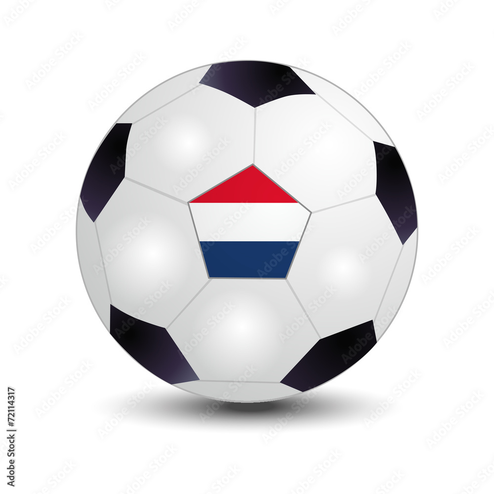 Flag of Netherlands on soccer ball Flag of Netherlands on soccer ball