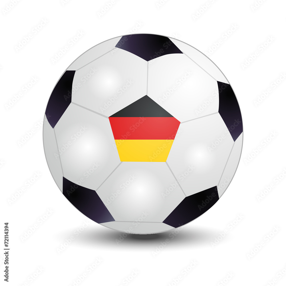 Flag of German on soccer ball
