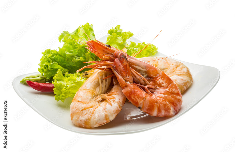 Boiled king prawns Boiled king prawns