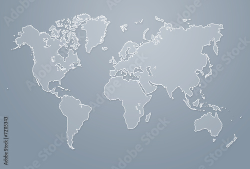 Fototapeta Naklejka Na Ścianę i Meble -  Modern world map illustration