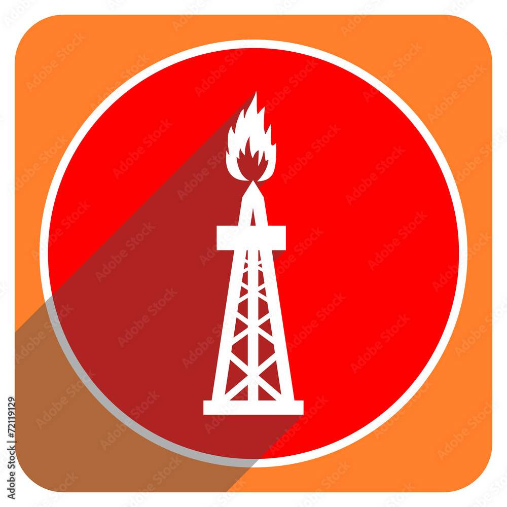 gas red flat icon isolated gas red flat icon isolated