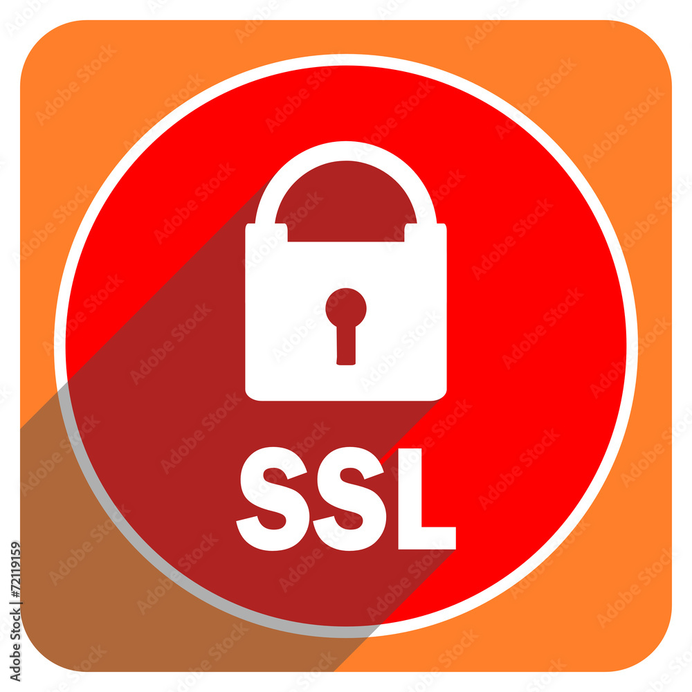 ssl red flat icon isolated ssl red flat icon isolated