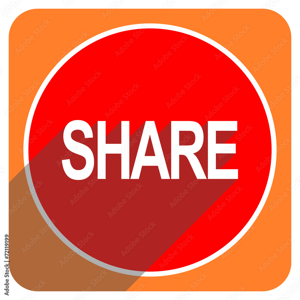 share red flat icon isolated share red flat icon isolated