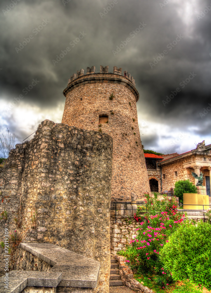 A tower of Trsat castle in Rijeka, Croatia