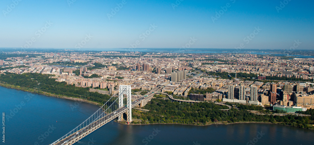 Aerial View of George Washington Bridge, New York/New Jersey
