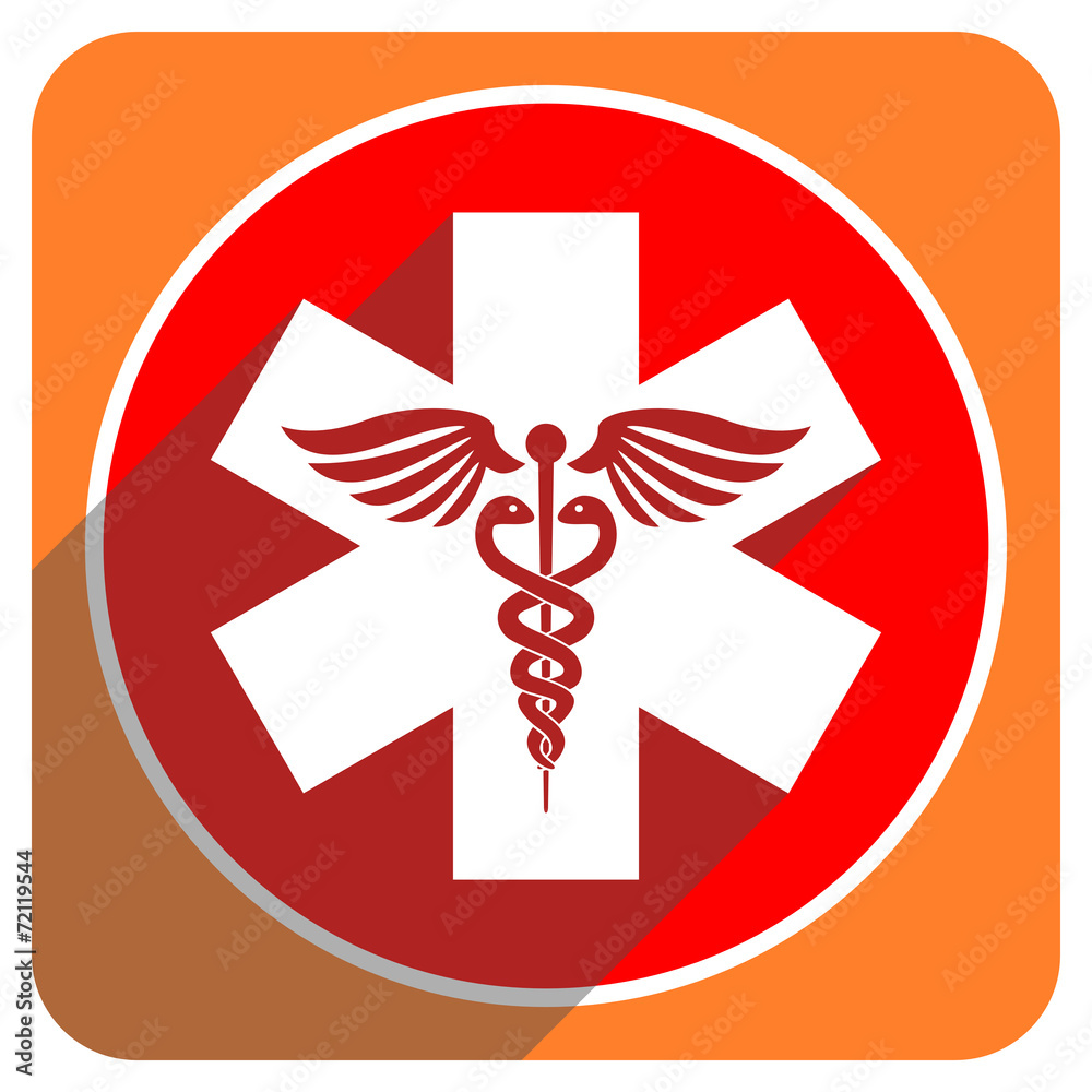 emergency red flat icon isolated emergency red flat icon isolated