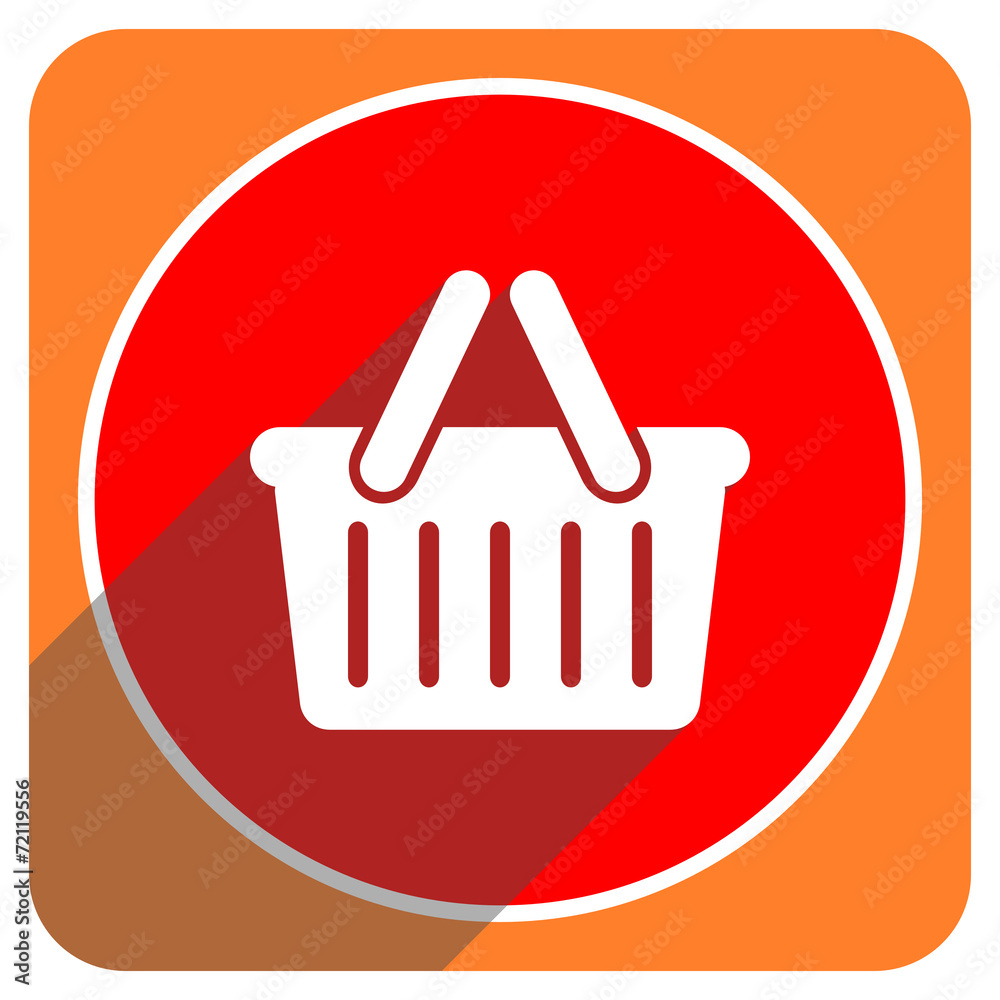 cart red flat icon isolated cart red flat icon isolated
