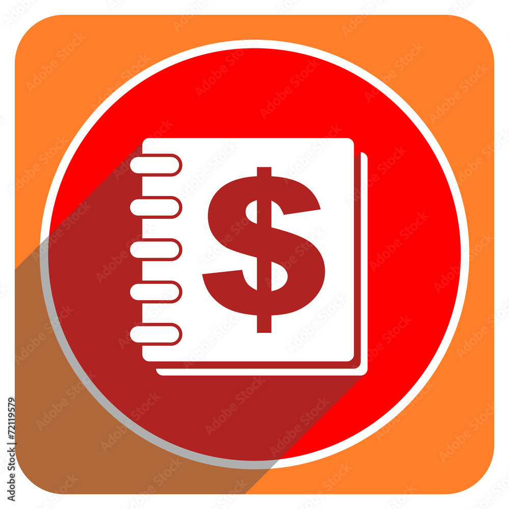 Fototapeta premium money red flat icon isolated