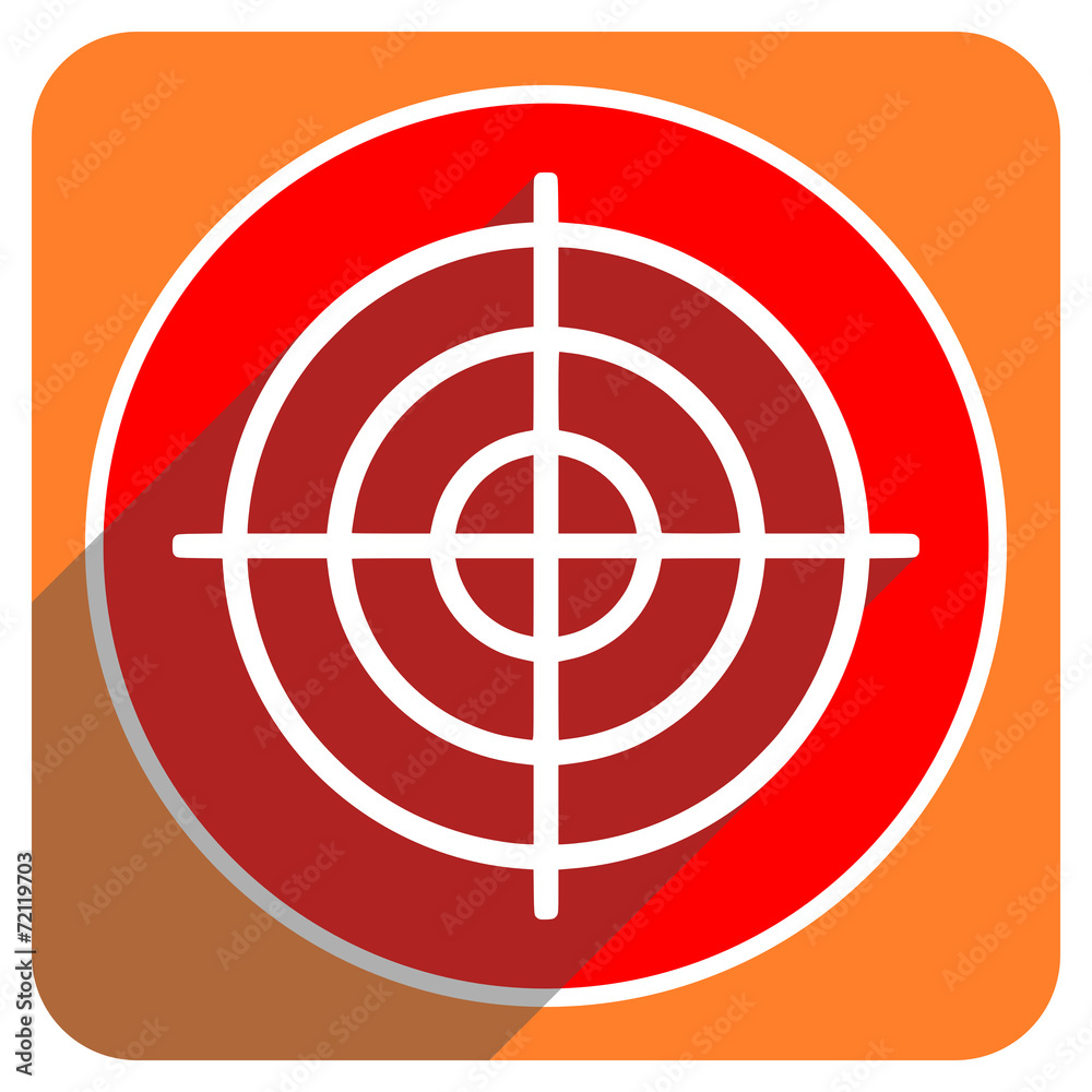 target red flat icon isolated target red flat icon isolated
