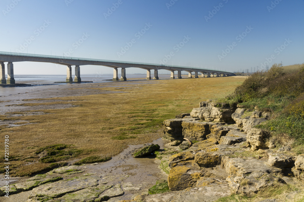Western end of the Second Severn Crossing, bridge over Bristol C
