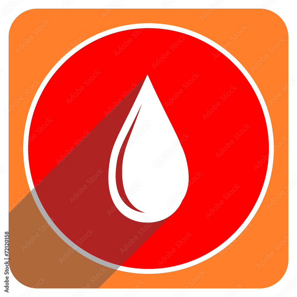 water drop red flat icon isolated water drop red flat icon isolated