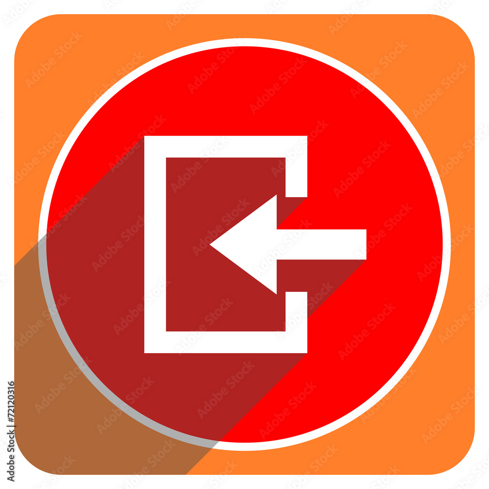 enter red flat icon isolated enter red flat icon isolated