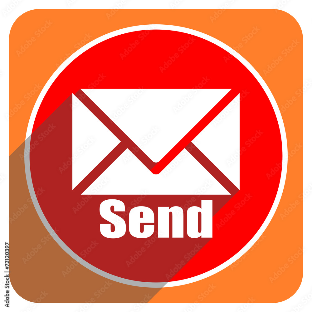 send red flat icon isolated send red flat icon isolated