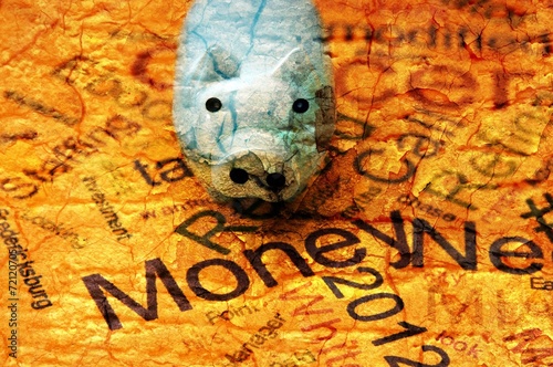 Piggy bank and money concept