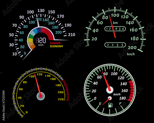 Wallpaper Mural Speedometers set Torontodigital.ca