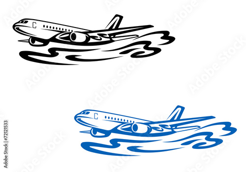 Canvas Print Flying airplane