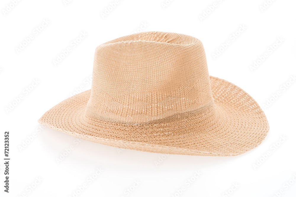 Straw hat isolated on white background