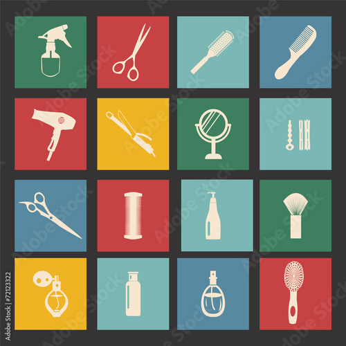 Set of haircutting tool - Illustration