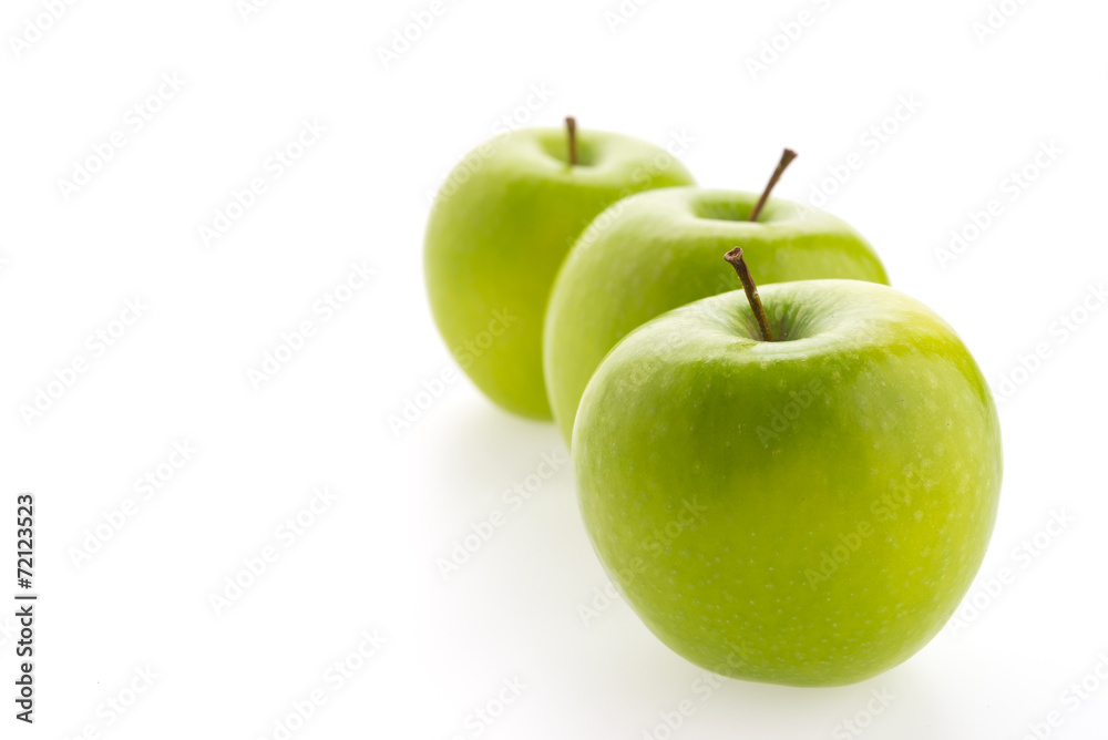 Green apple isolated on white background Green apple isolated on white background