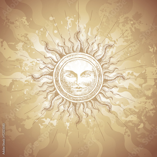 Old-fashioned sun decoration