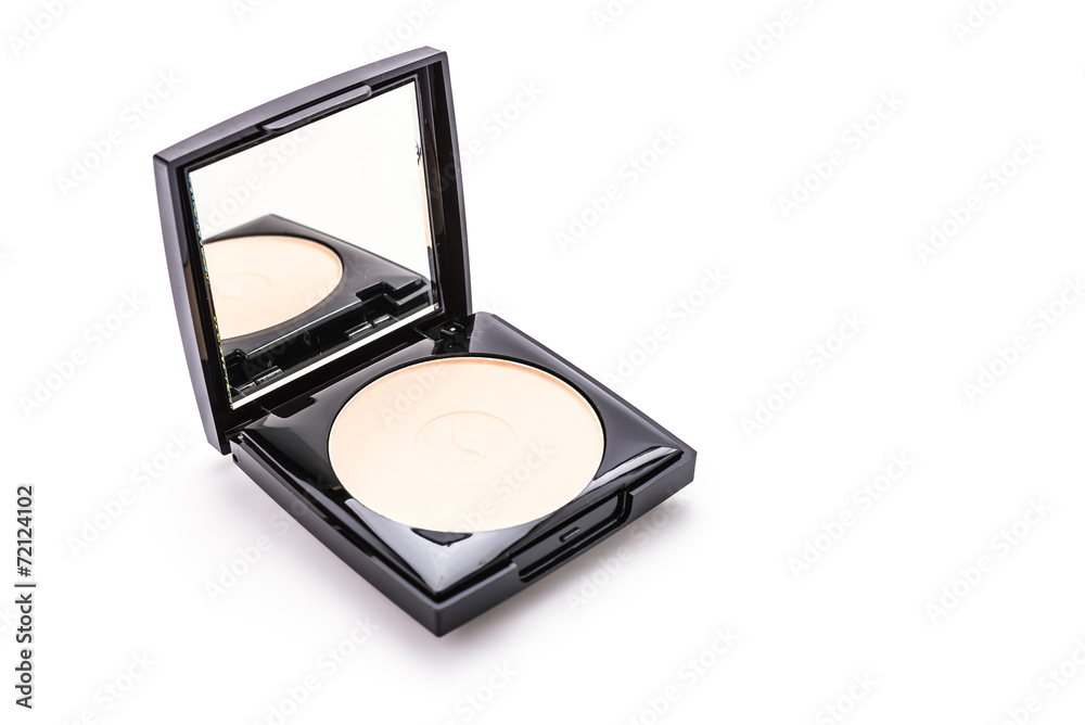 Powder face cosmetic isolated on white background Powder face cosmetic isolated on white background