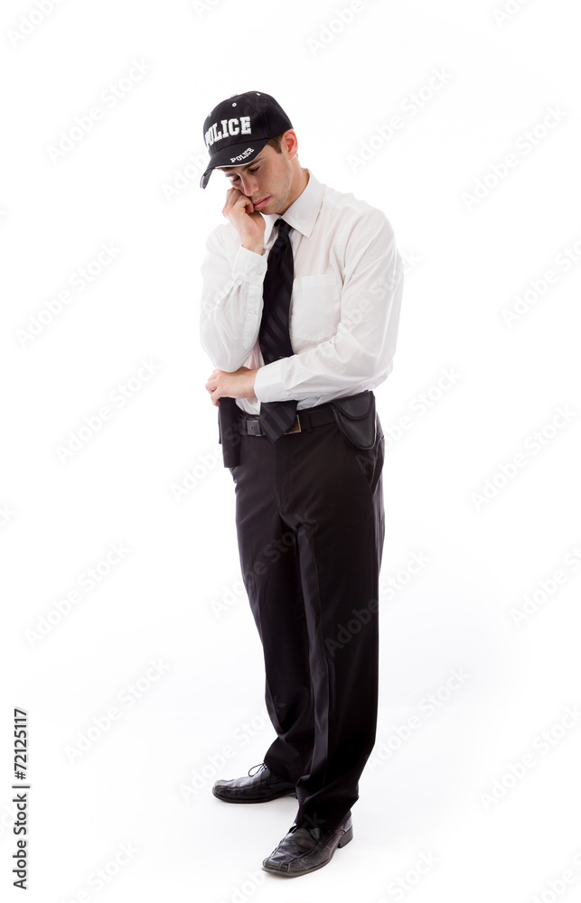 model isolated on plain background bored upset model isolated on plain background bored upset