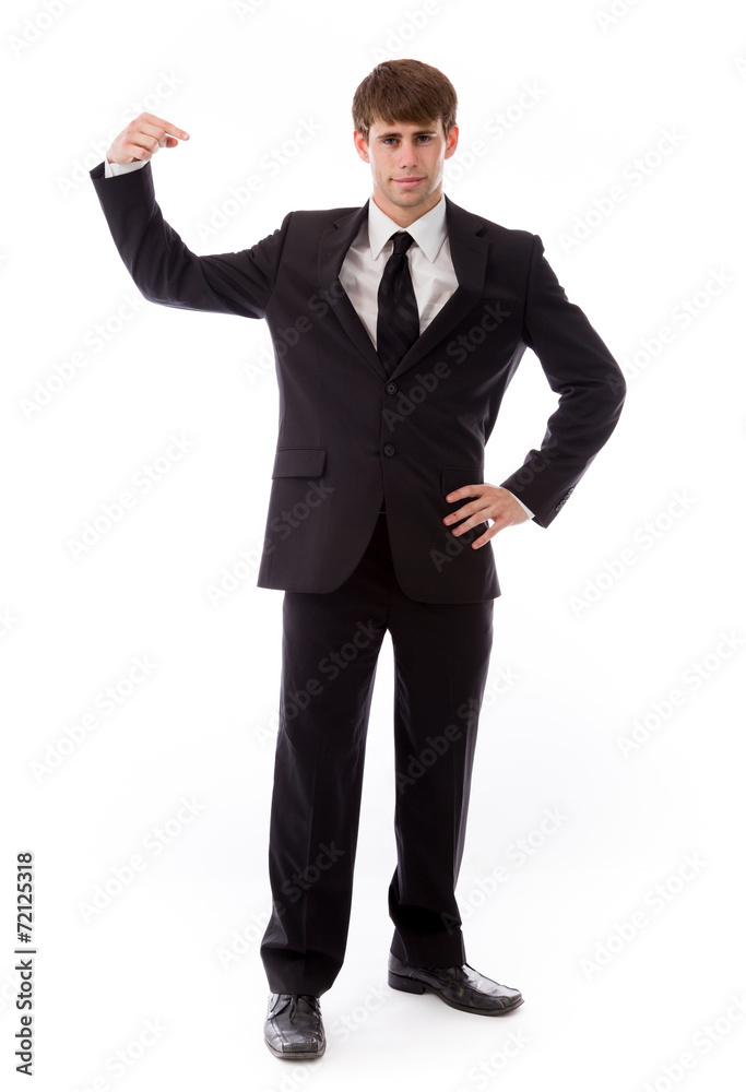 model isolated on plain background pointing to herself model isolated on plain background pointing to herself