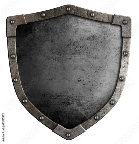 Old medieval shield isolated