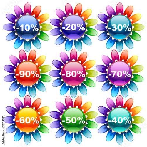 Colorful discount labels 5