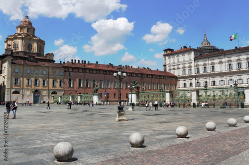 Obraz na płótnie San Lorenzo und Palazzo Reale w salonie