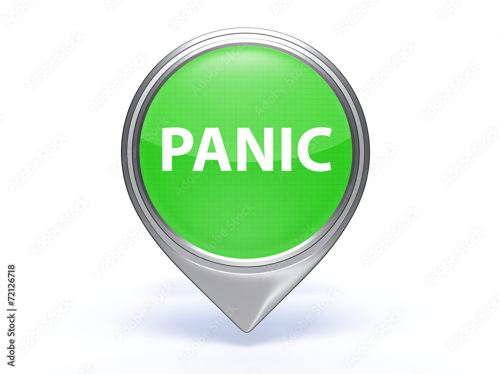 panic pointer icon on white background panic pointer icon on white background
