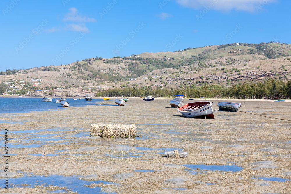 anse Mourouk à marée basse, île Rodrigues