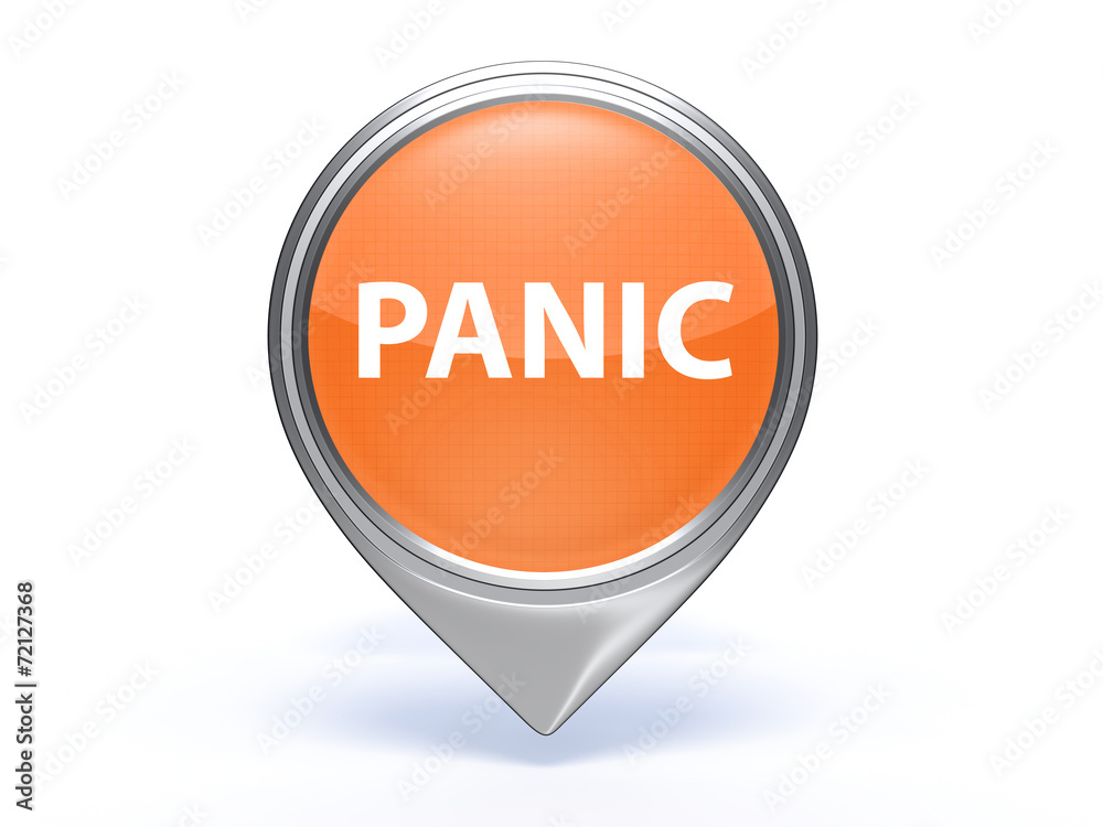 panic pointer icon on white background panic pointer icon on white background