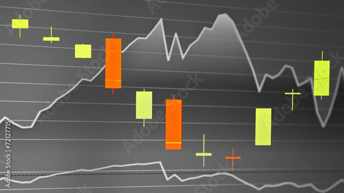 Business screen stock exchange data graph background