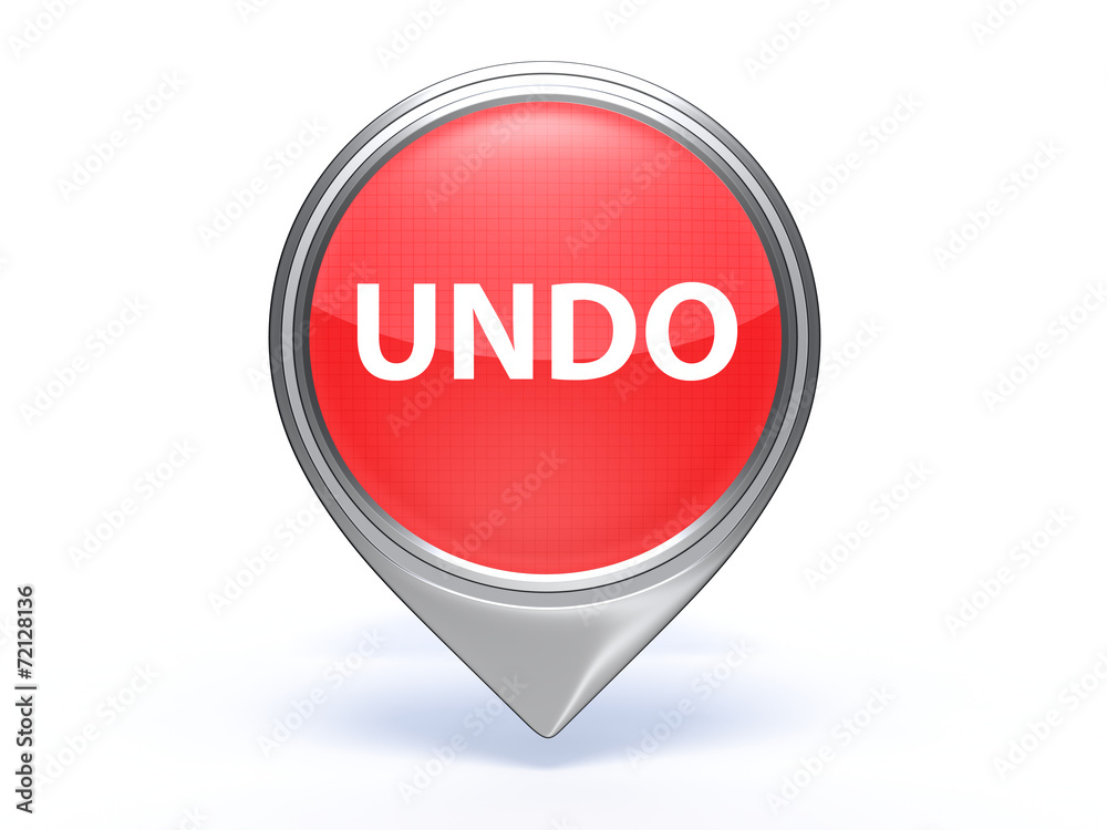 undo pointer icon on white background undo pointer icon on white background