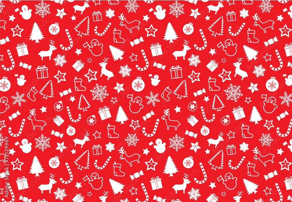 Christmass seamless pattern - obrazy, fototapety, plakaty 